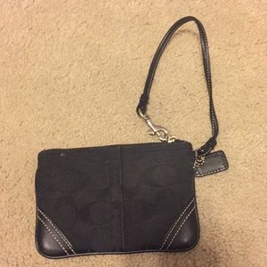 Black coach wristlet